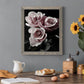 Rose Noir I - Premium Canvas Framed in Barnwood - Ready to Hang