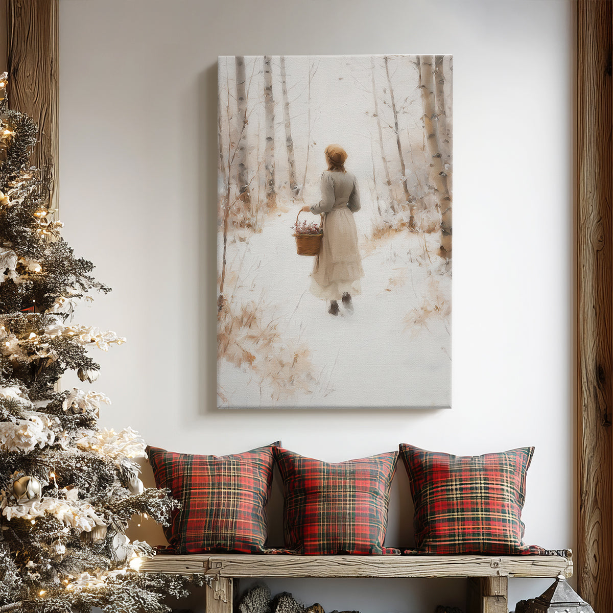 Frostlit Dusk Serenade - Canvas Art Print