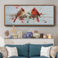 Cardinals in Winter - Floater Framed Canvas Print