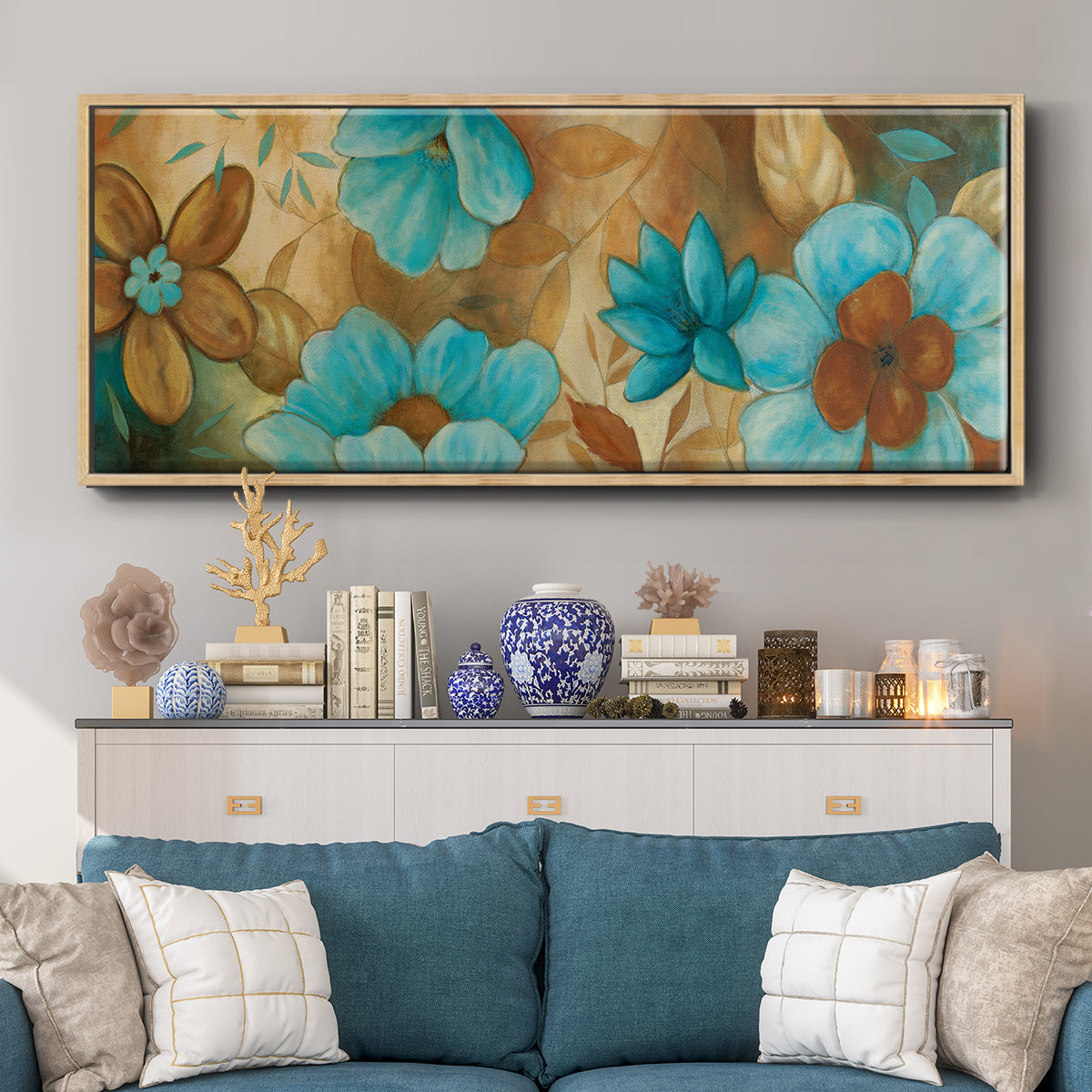 Garden Glow II - Floater Framed Canvas Print