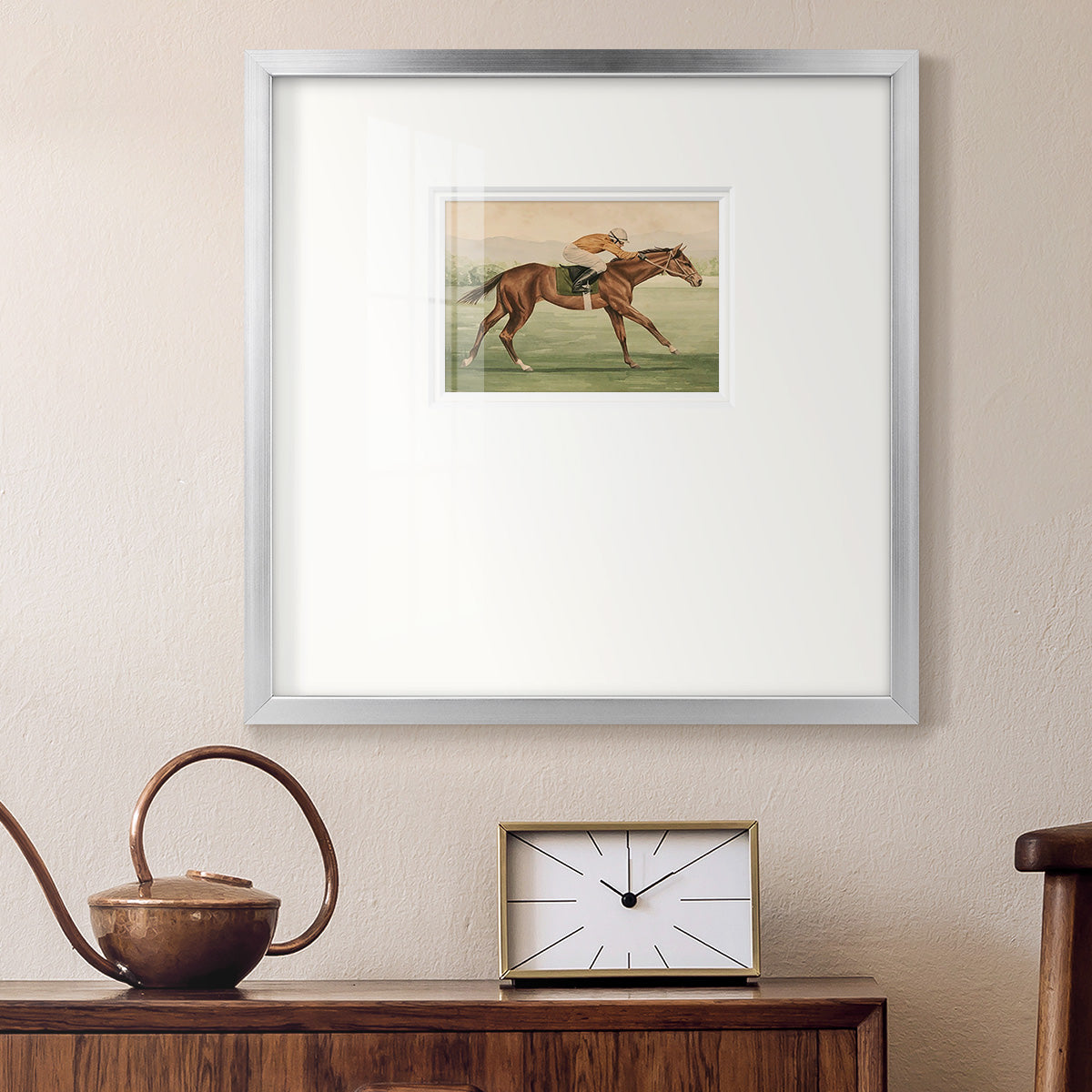 Vintage Equestrian II Premium Framed Print Double Matboard