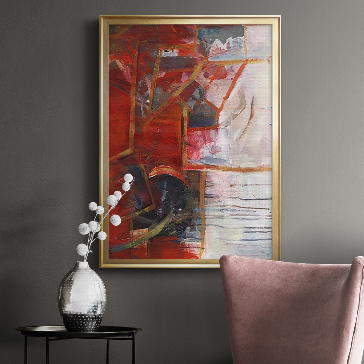 City Life IV - Modern Framed Canvas Print
