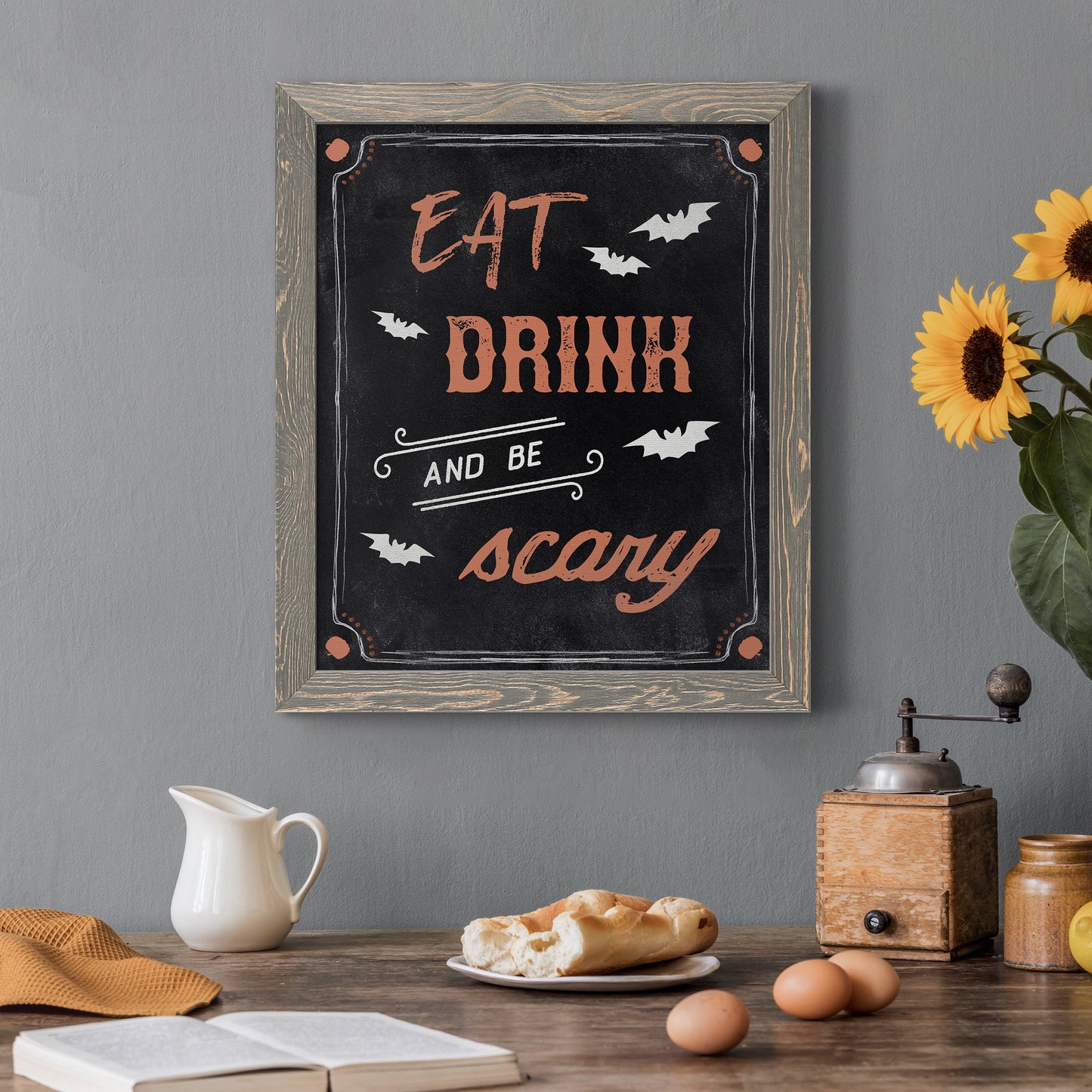 Be Scary - Premium Canvas Framed in Barnwood - Ready to Hang