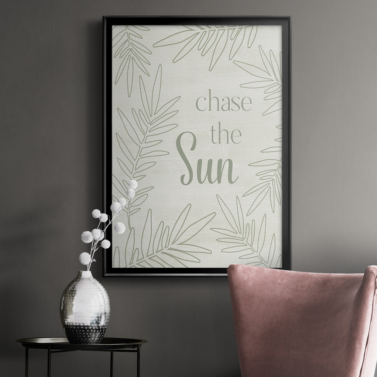 Chase the Sun - Modern Framed Canvas Print