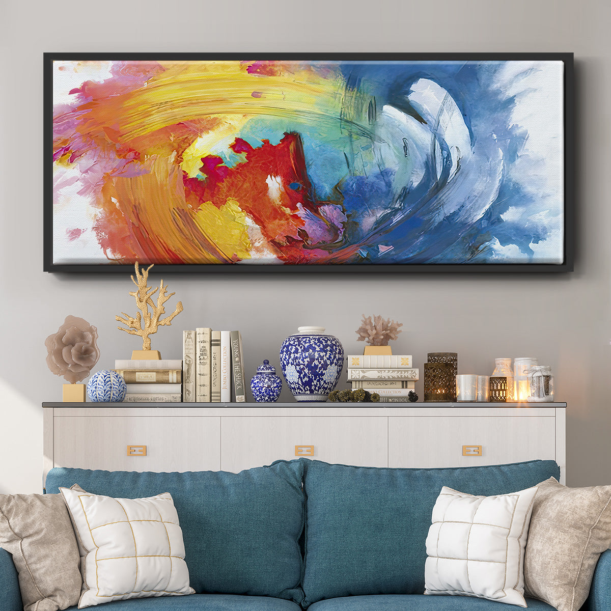 Calliope - Floater Framed Canvas Print