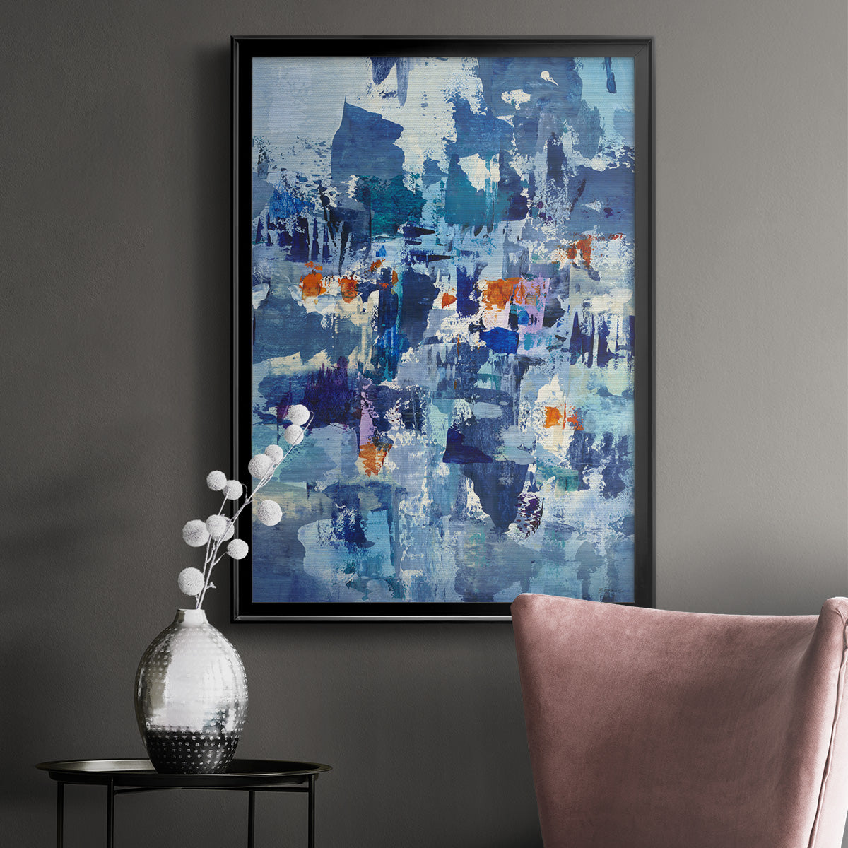 Reticent III - Modern Framed Canvas Print