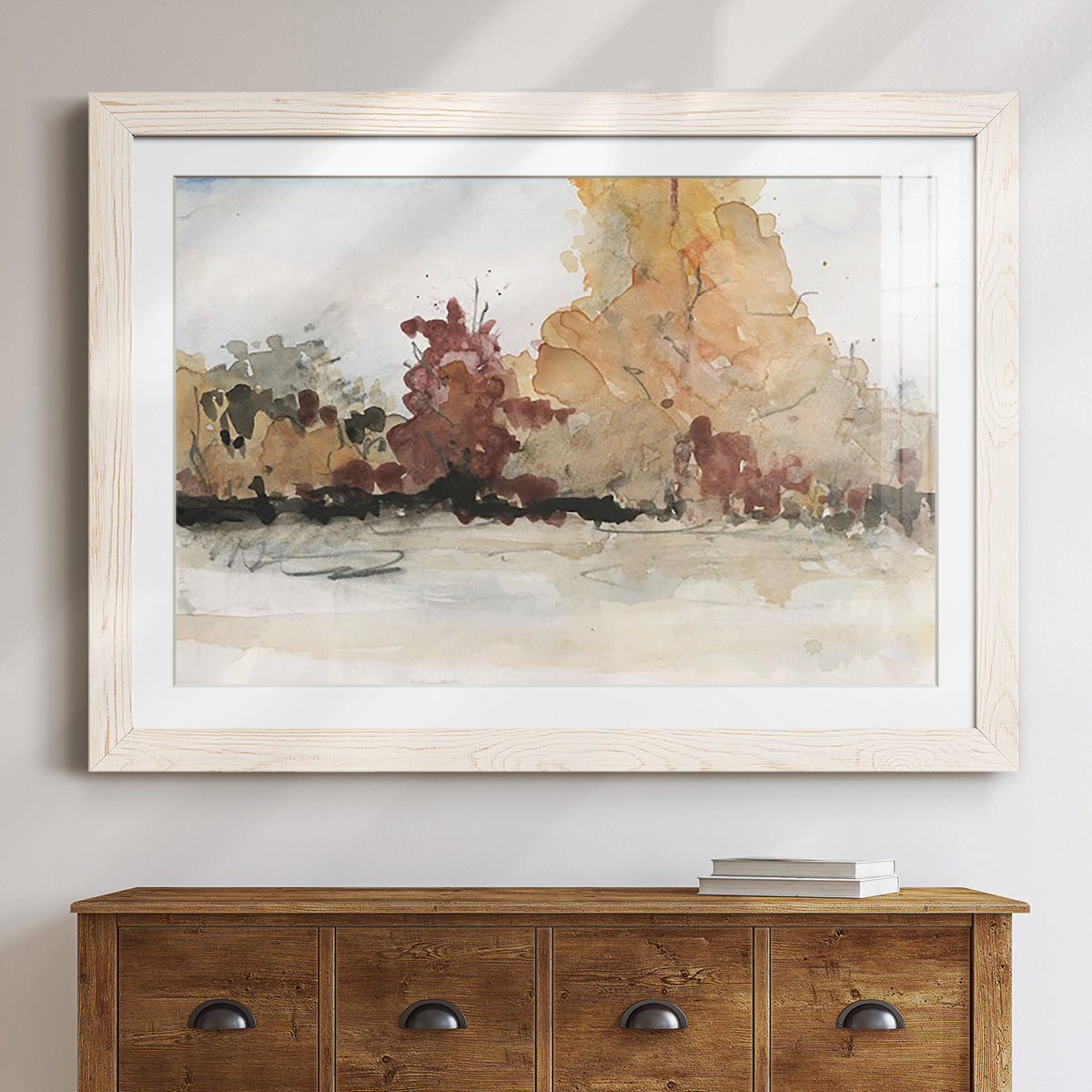 The Autumn View II - Barnwood Framed Art Print