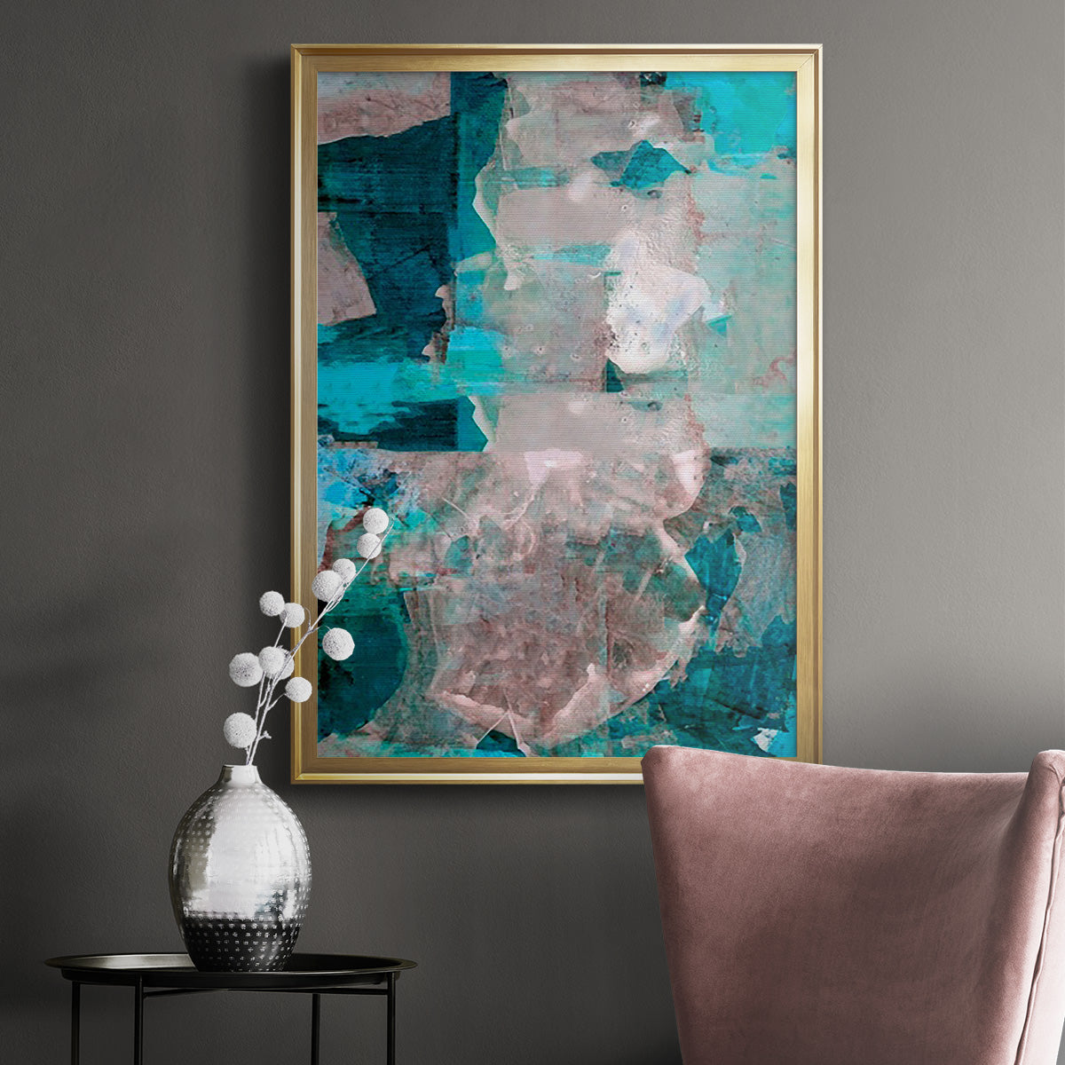 Impasto III - Modern Framed Canvas Print