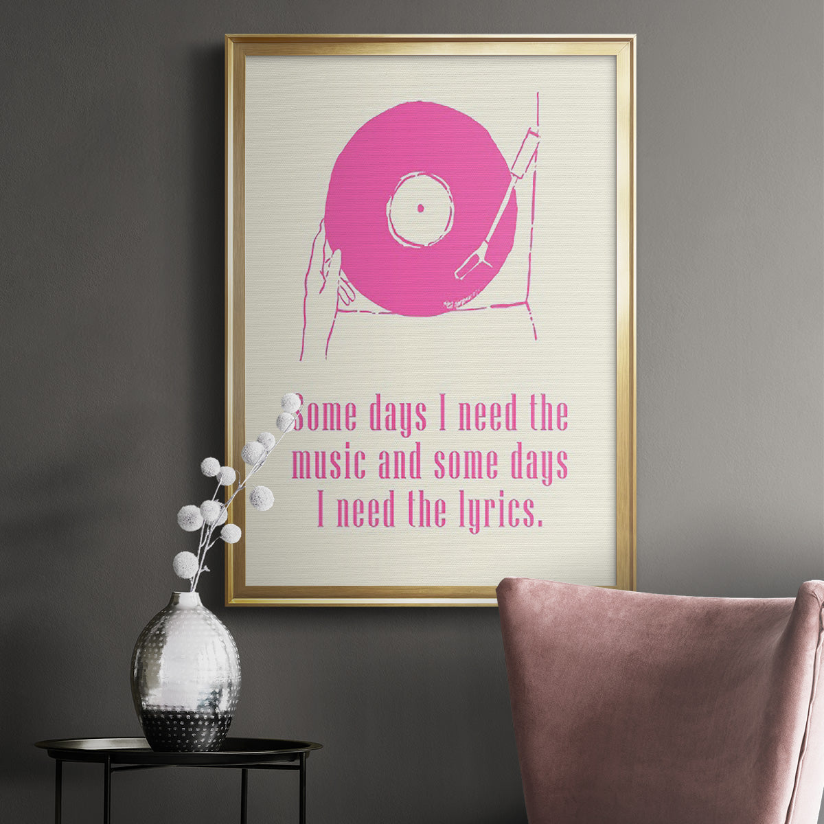 Sweet Melody II - Modern Framed Canvas Print