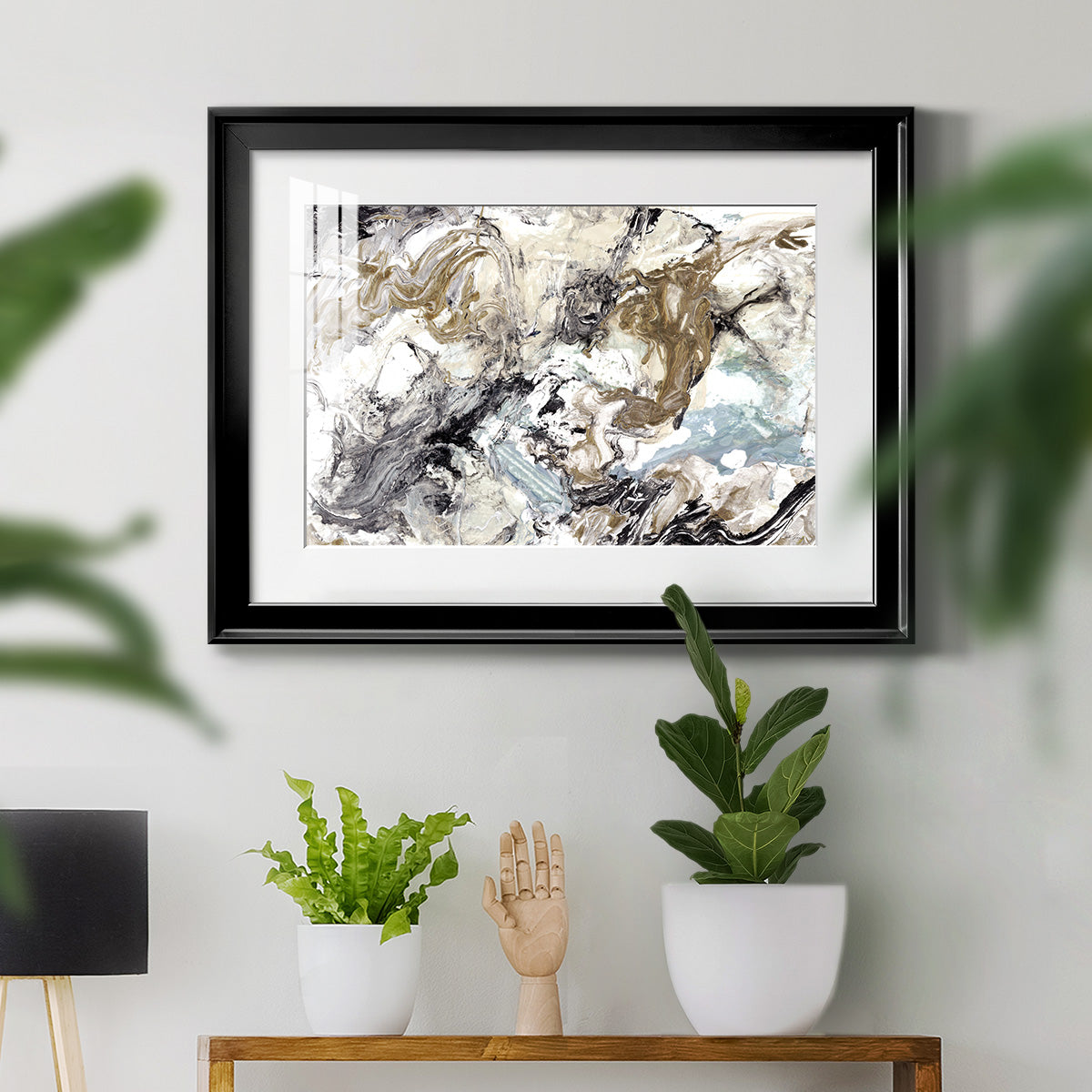 Marbelized Abstract - Modern Framed Art Print