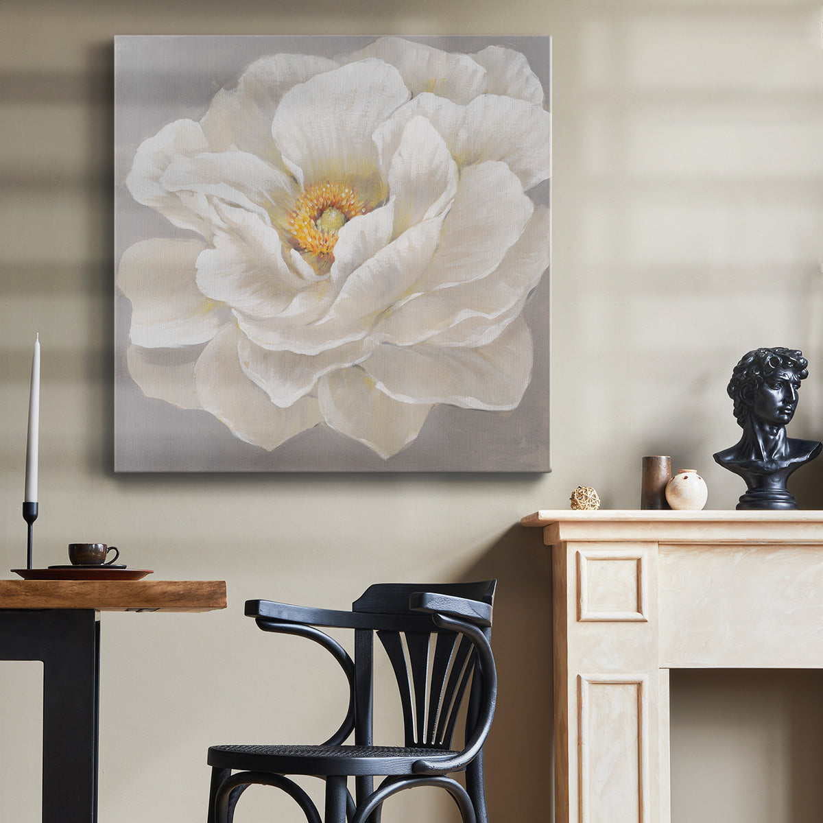 White Peony I-Premium Gallery Wrapped Canvas - Ready to Hang