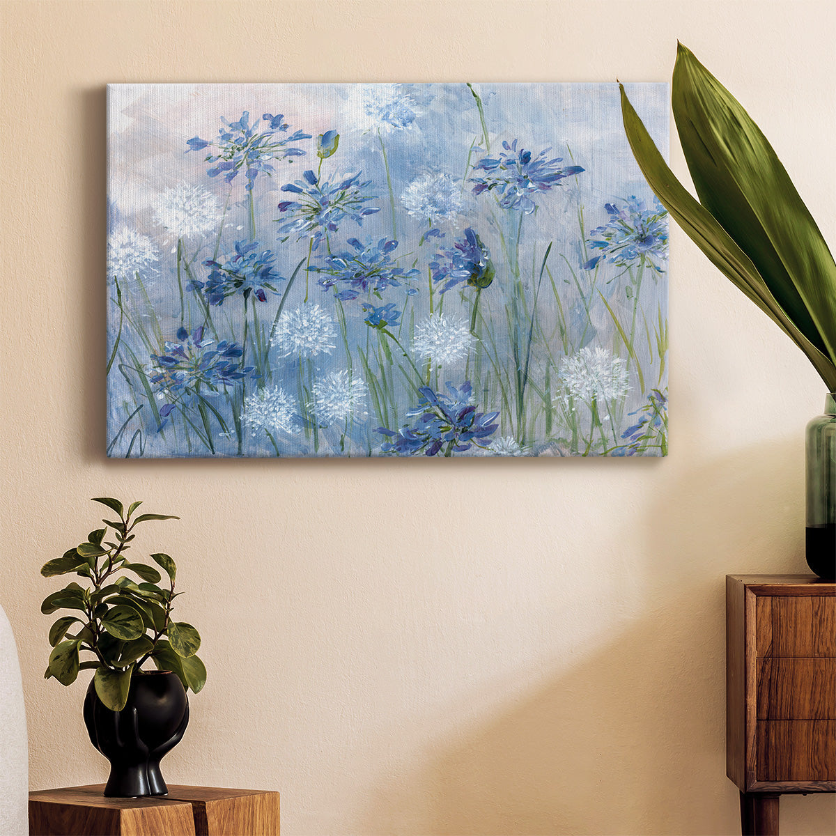 Dandelion and Agapanthus Premium Gallery Wrapped Canvas - Ready to Hang