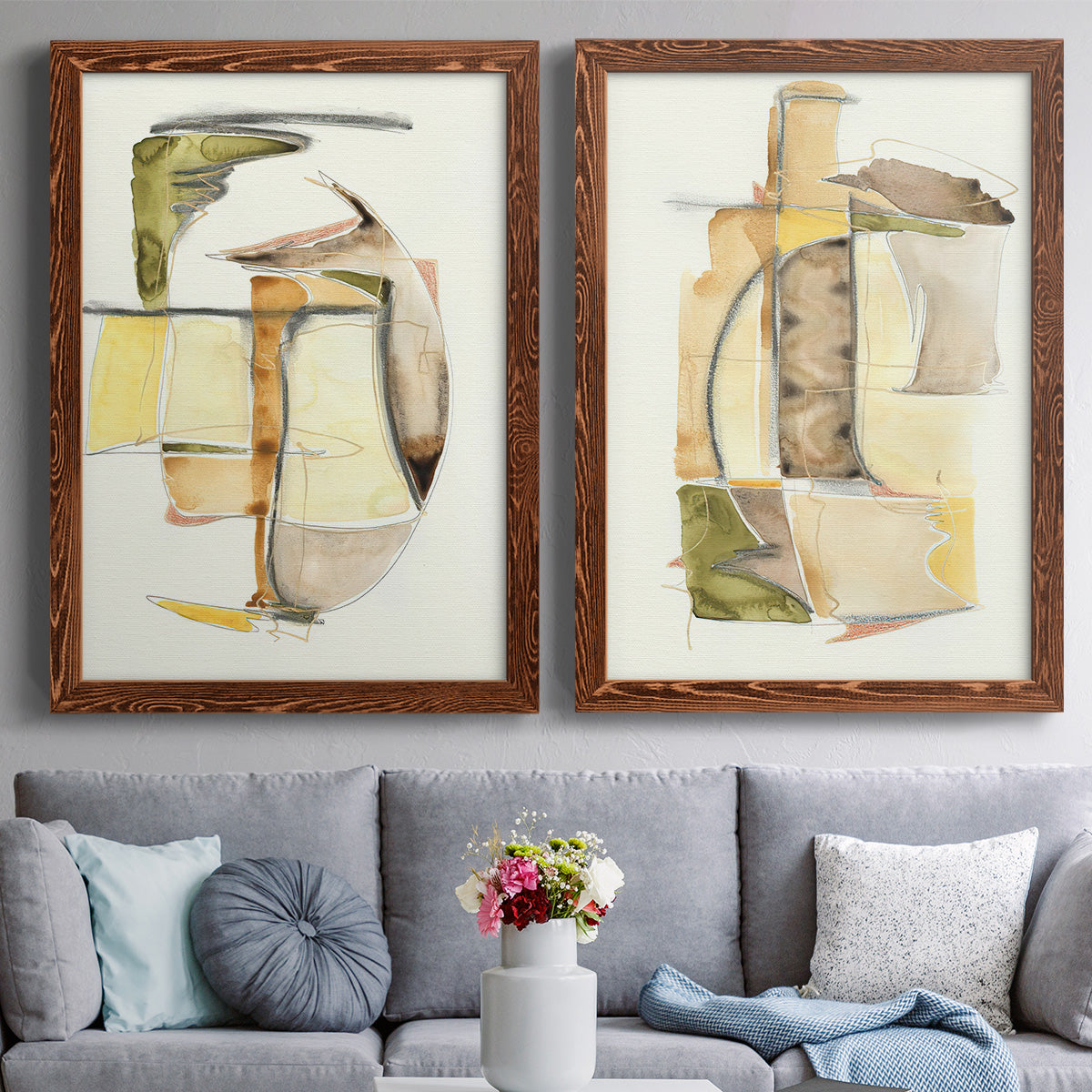 Brown Sugar I - Premium Framed Canvas 2 Piece Set - Ready to Hang