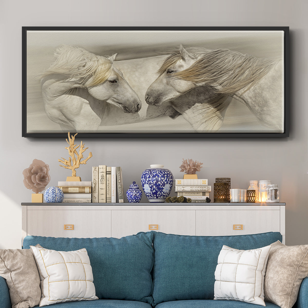 Old Acquaintances - Floater Framed Canvas Print