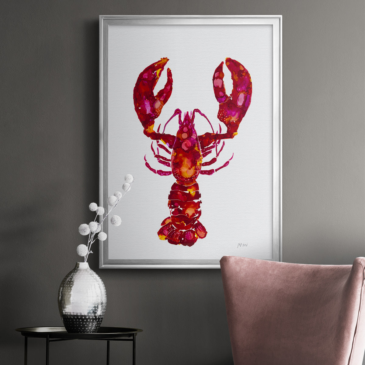 Lobster - Modern Framed Canvas Print