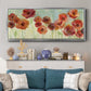 Warm Meadow Poppies - Floater Framed Canvas Print