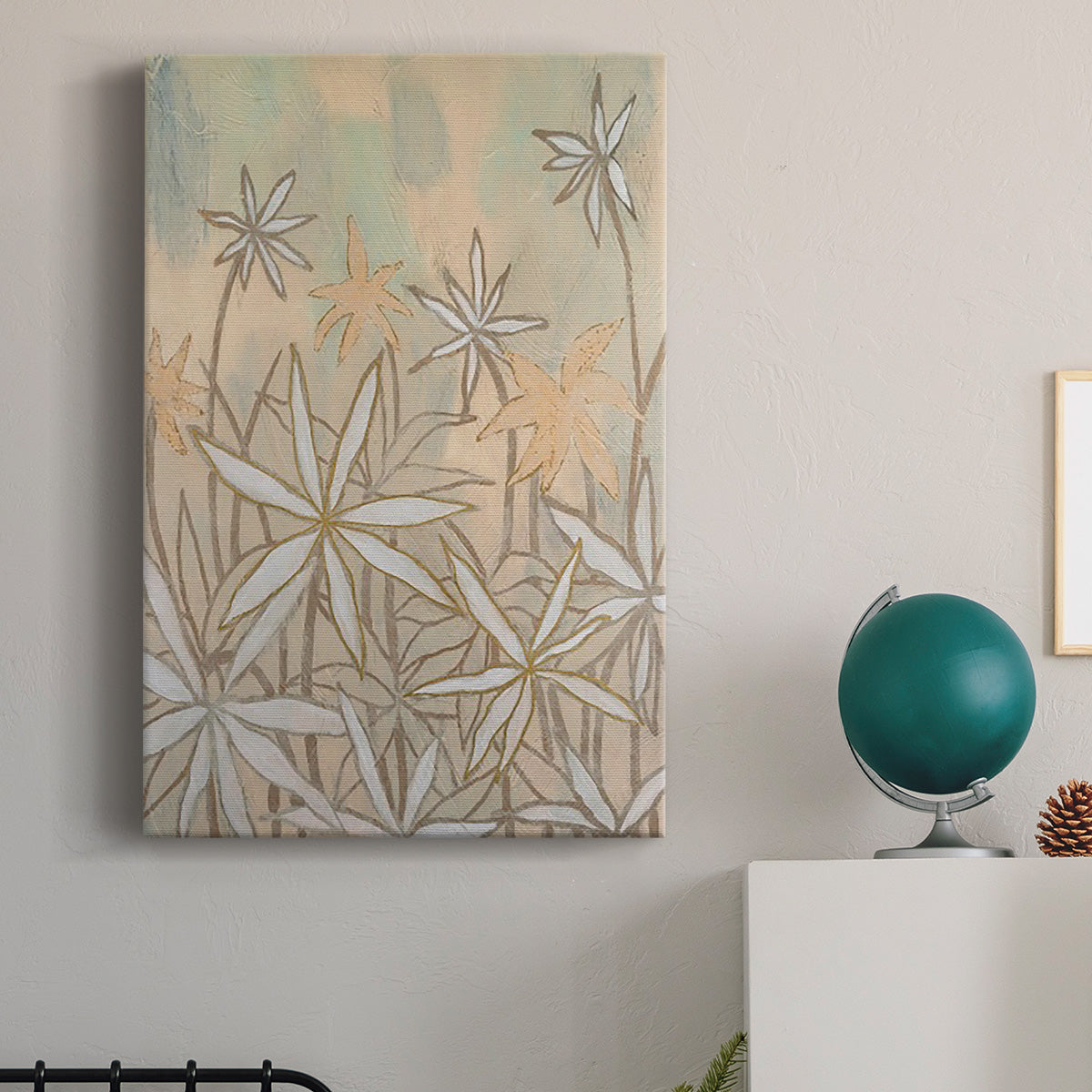 Embellished Starburst Bloom II - Canvas Art Print