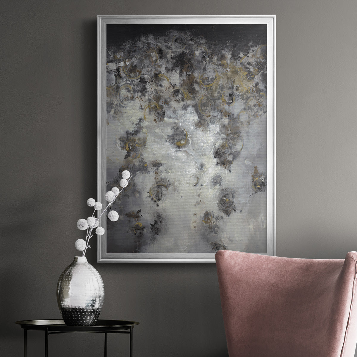 Meteor Showers - Modern Framed Canvas Print