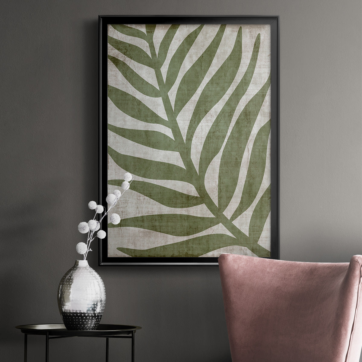 Island Greenery I - Modern Framed Canvas Print