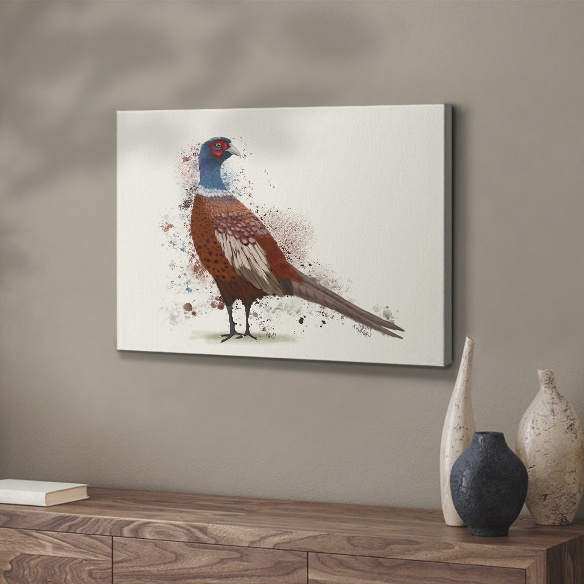 Pheasant Splash 5 - Canvas Art Print
