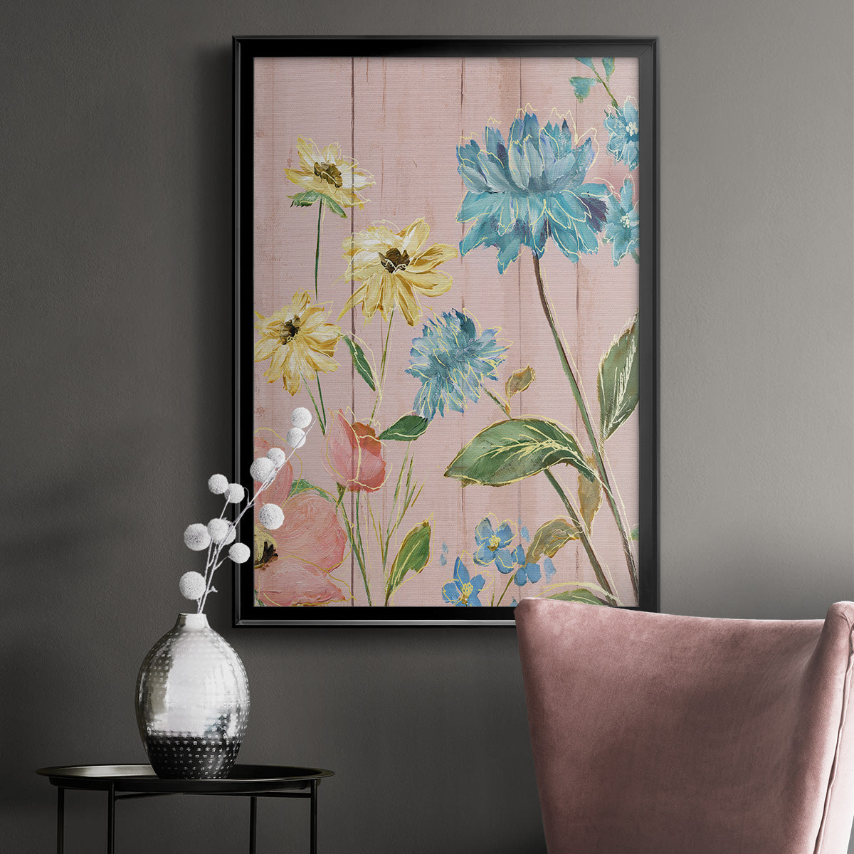 Wildflower Flutter IV - Modern Framed Canvas Print