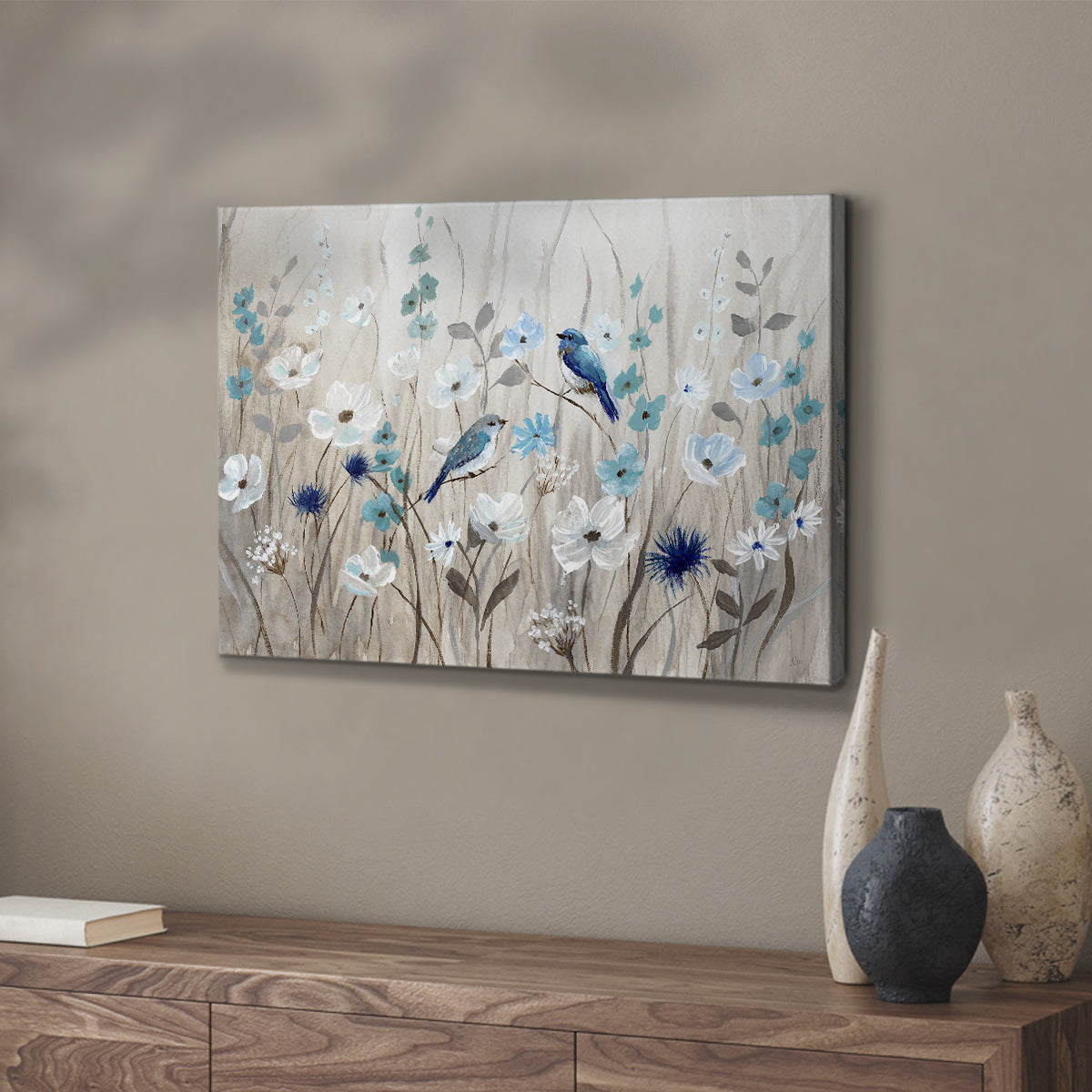 Bluebirds in Spring - Canvas Art Print