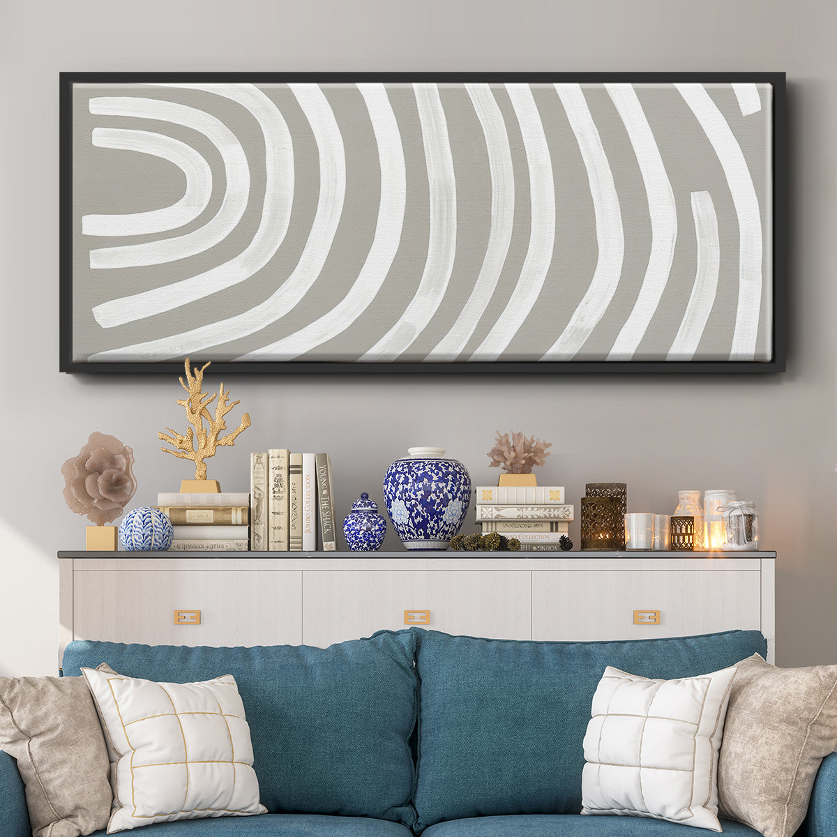 Broken Rainbow II - Floater Framed Canvas Print