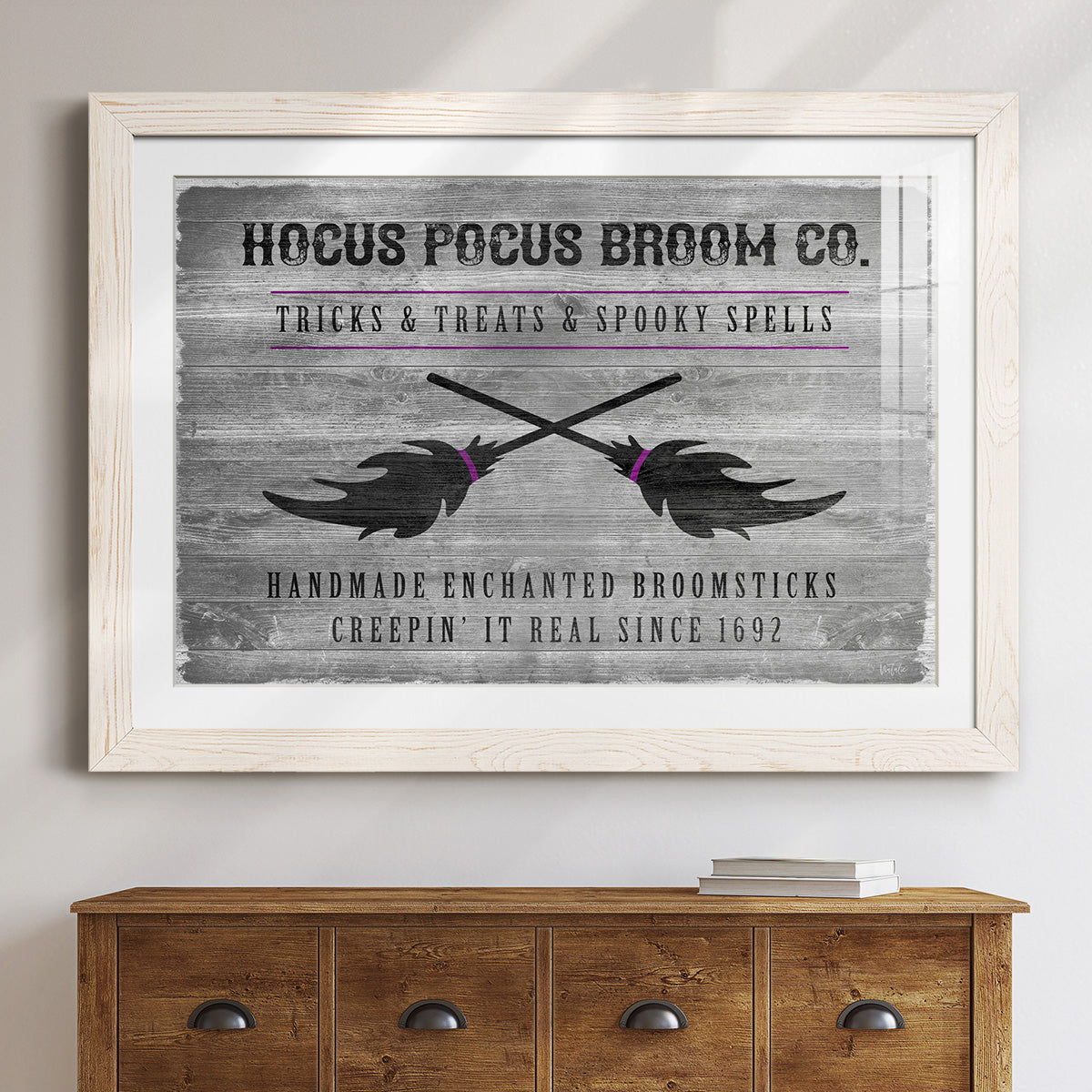 Hocus Pocus Broom Co. - Barnwood Framed Art Print