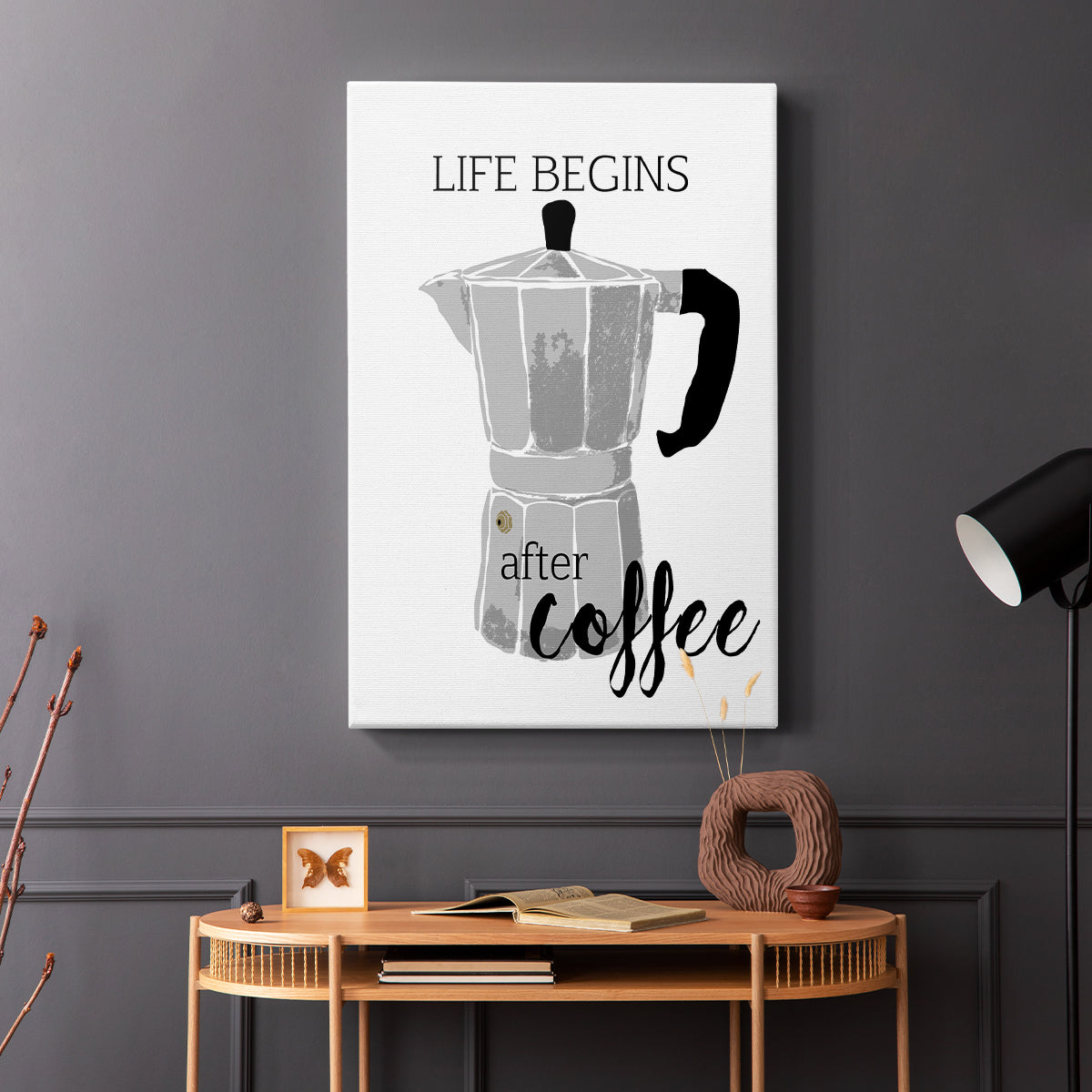 Begins After Coffee - Canvas Art Print