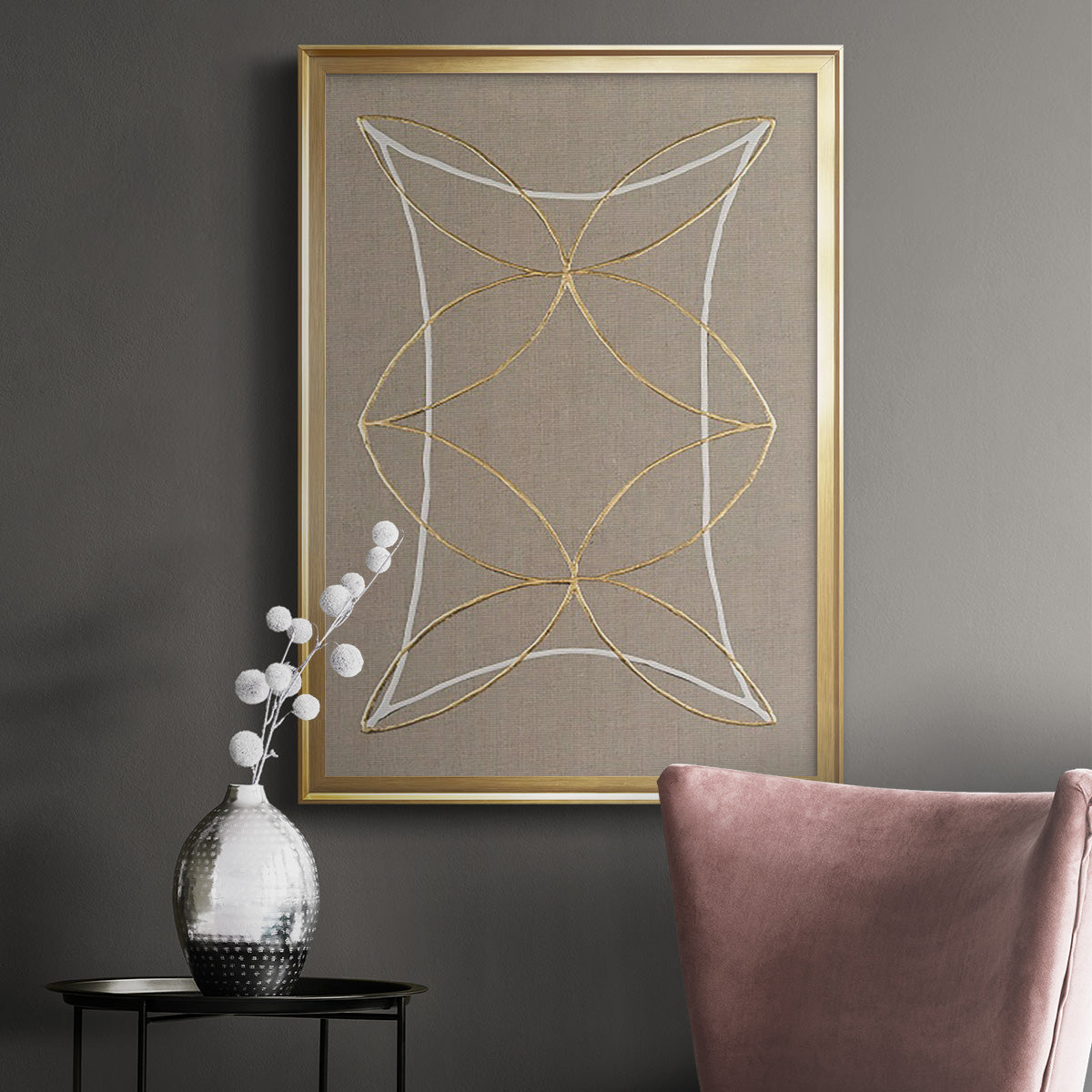 Hyperbola II - Modern Framed Canvas Print