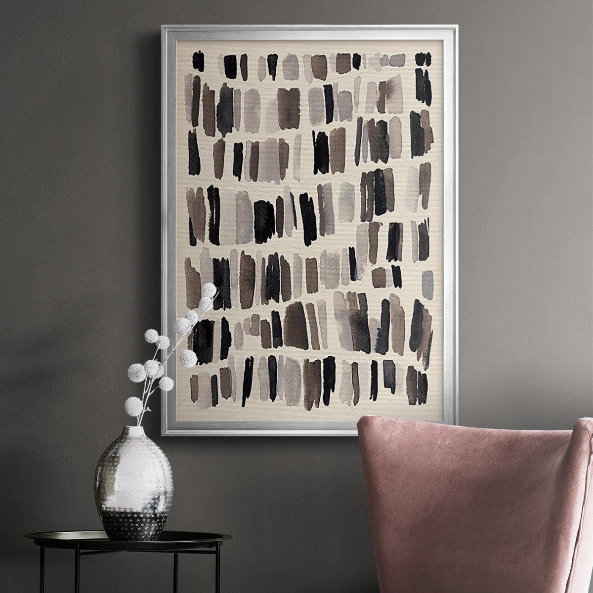 Chalk and Flint II - Modern Framed Canvas Print