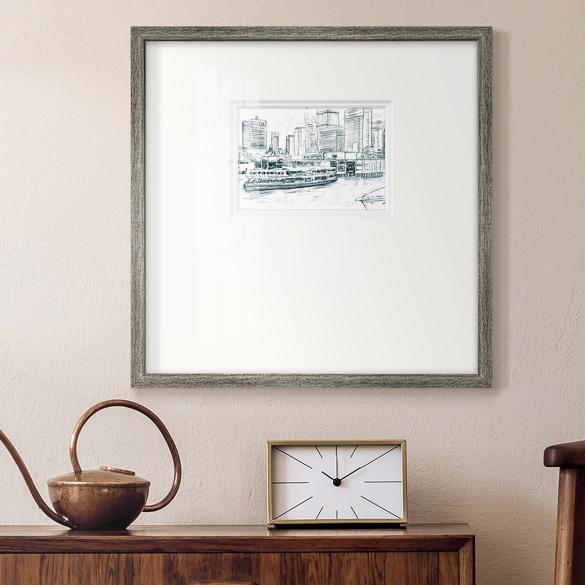 Ferryboats IV - Double Matboard Framed Print