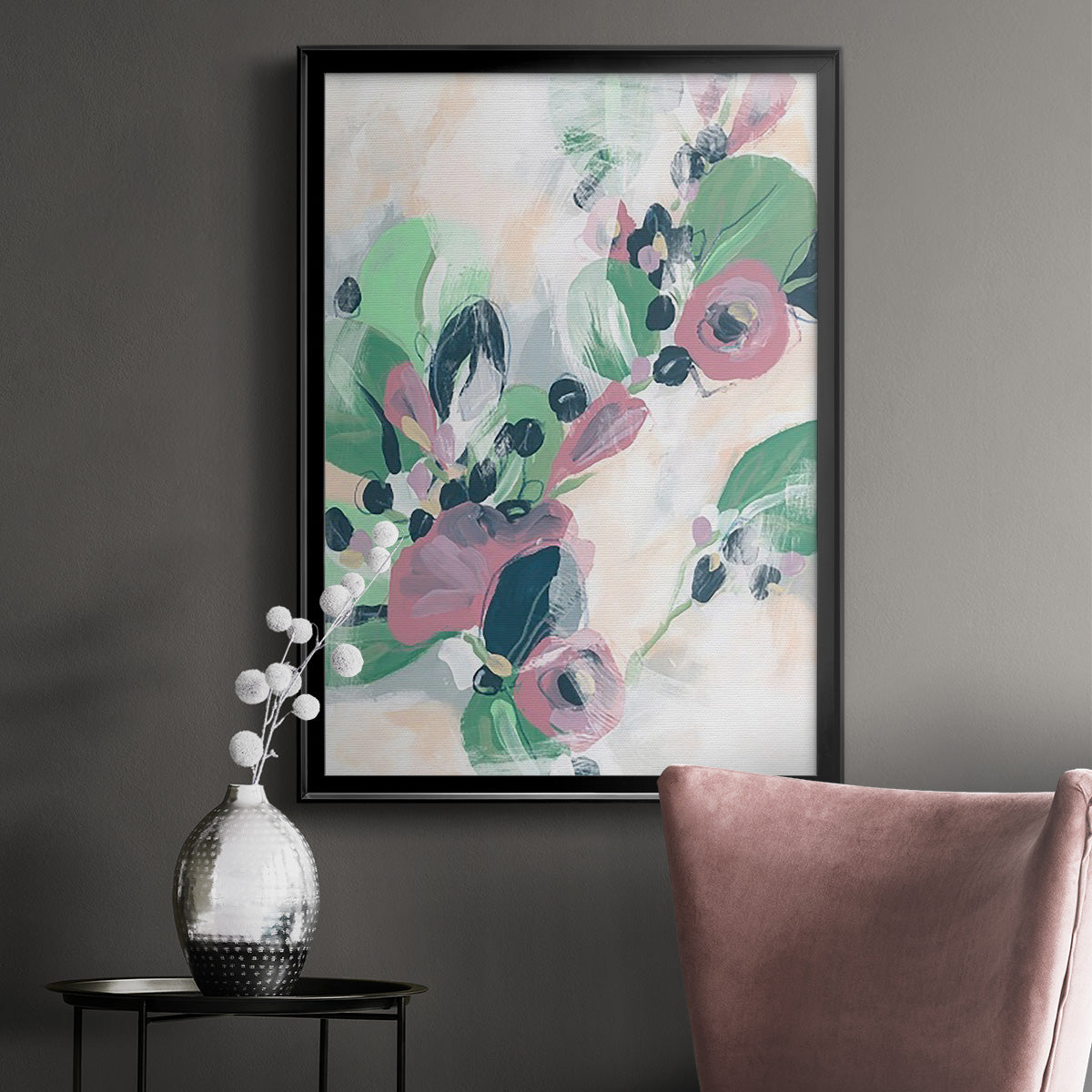 Tropical Branch Fresco II - Modern Framed Canvas Print