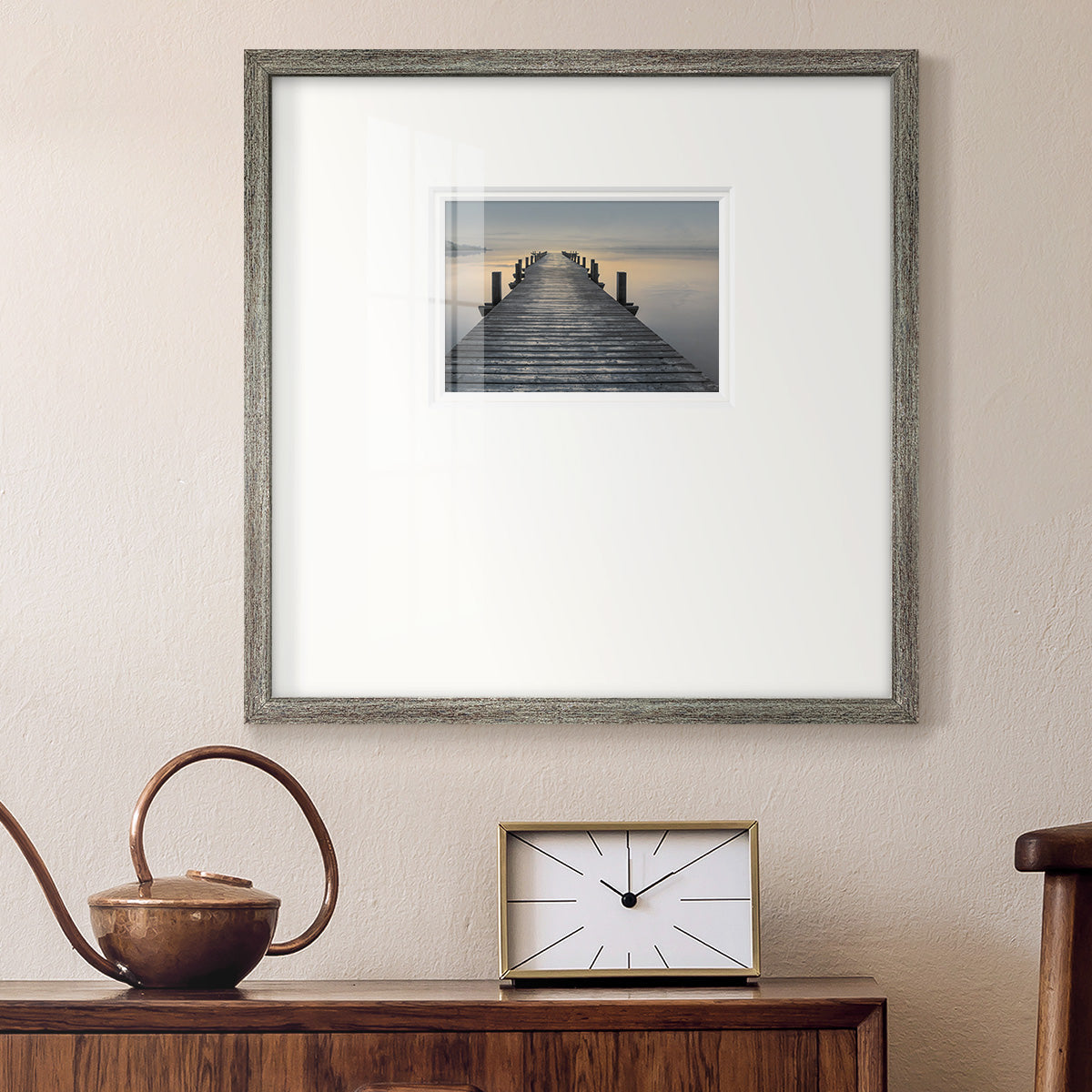 Sun Down - Double Matboard Framed Print