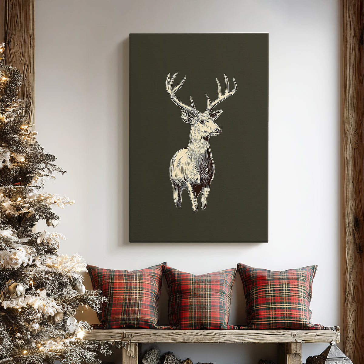 Pale Winter Candle Parish - Canvas Art Print