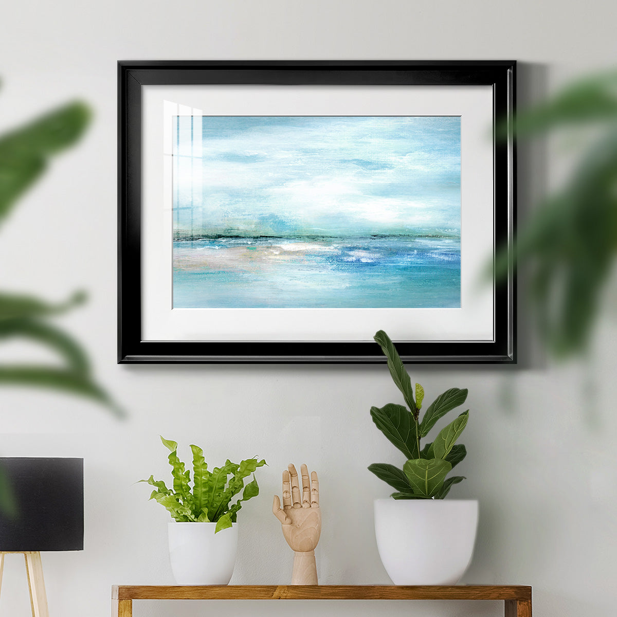 Silhouette Sunset - Modern Framed Art Print
