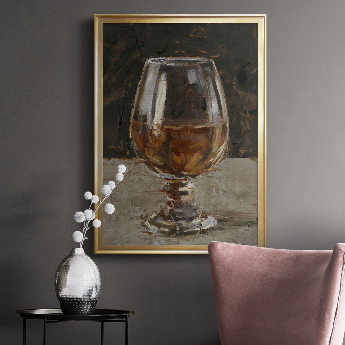 The Hard Stuff III - Modern Framed Canvas Print