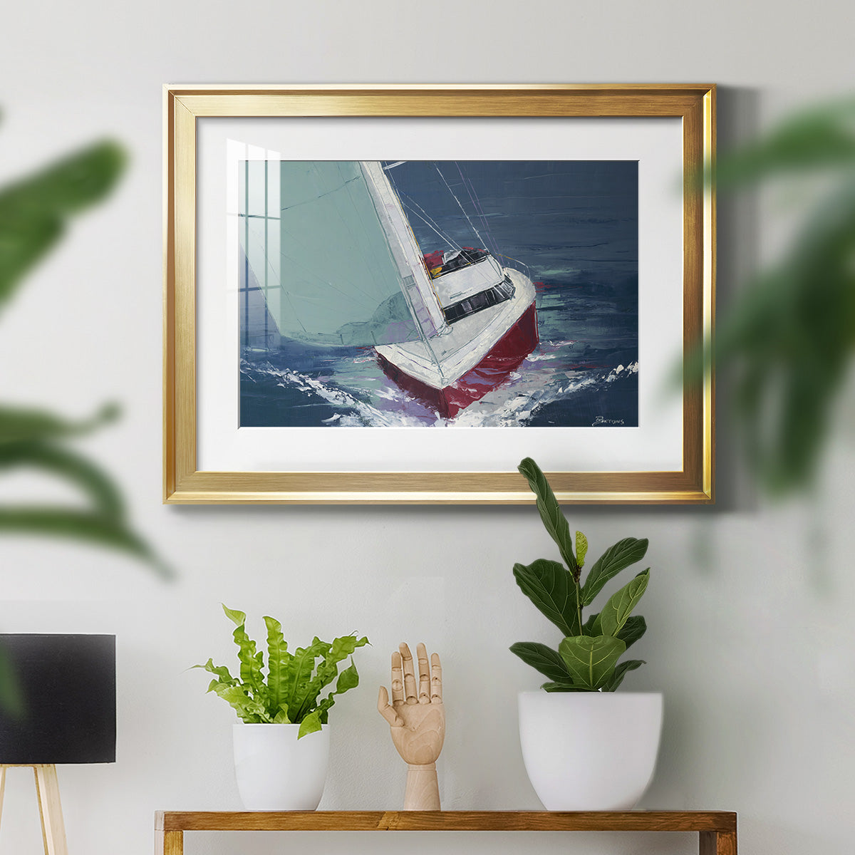 Day Sailing Premium Framed Print - Ready to Hang