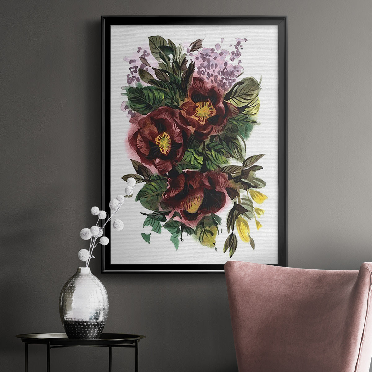 Garden Bouquets II - Modern Framed Canvas Print