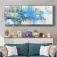 Metro Blue - Floater Framed Canvas Print