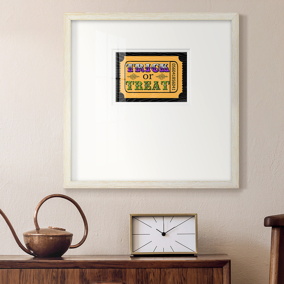 Trick or Treat Ticket Premium Framed Print Double Matboard