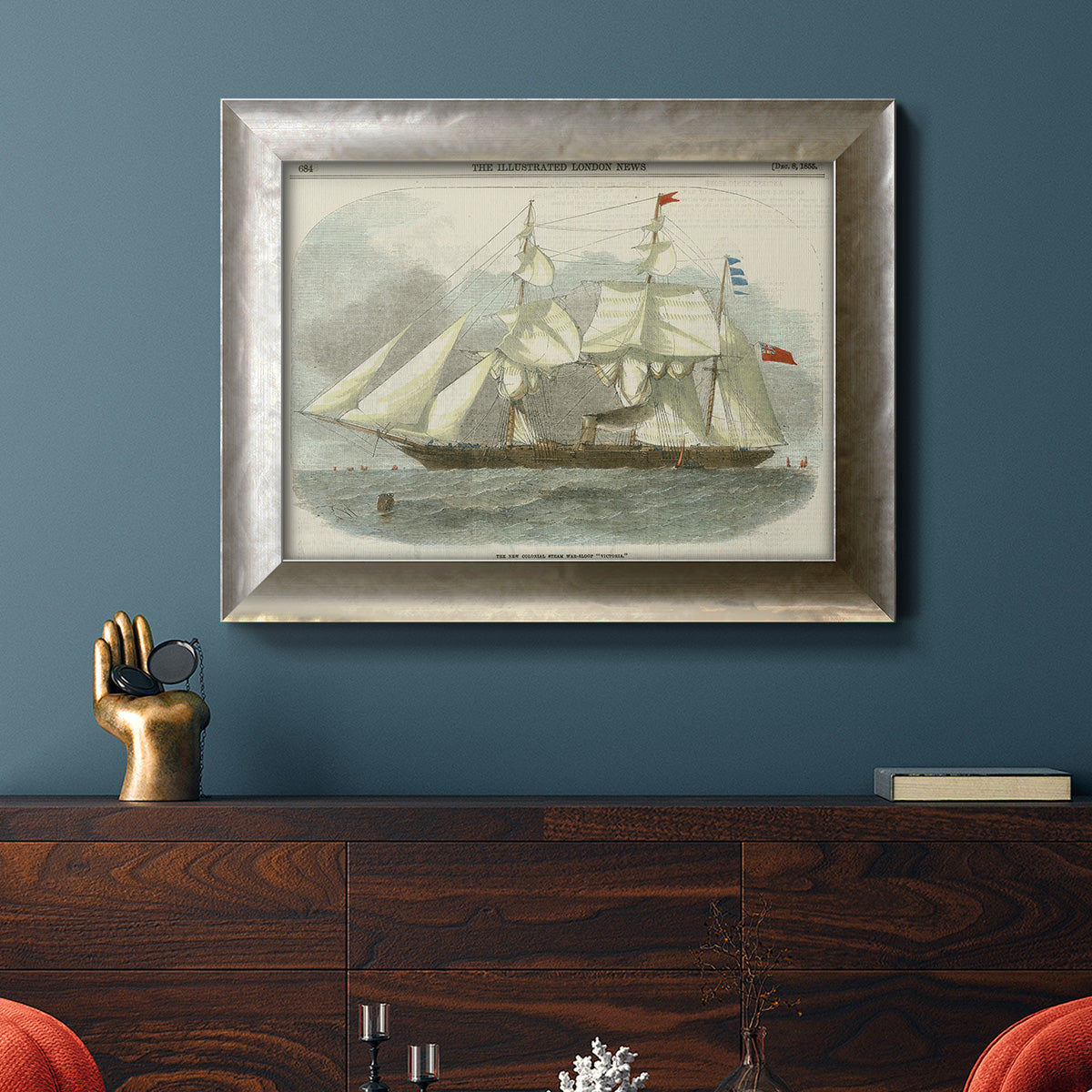 Antique Clipper Ship III Premium Framed Canvas- Ready to Hang