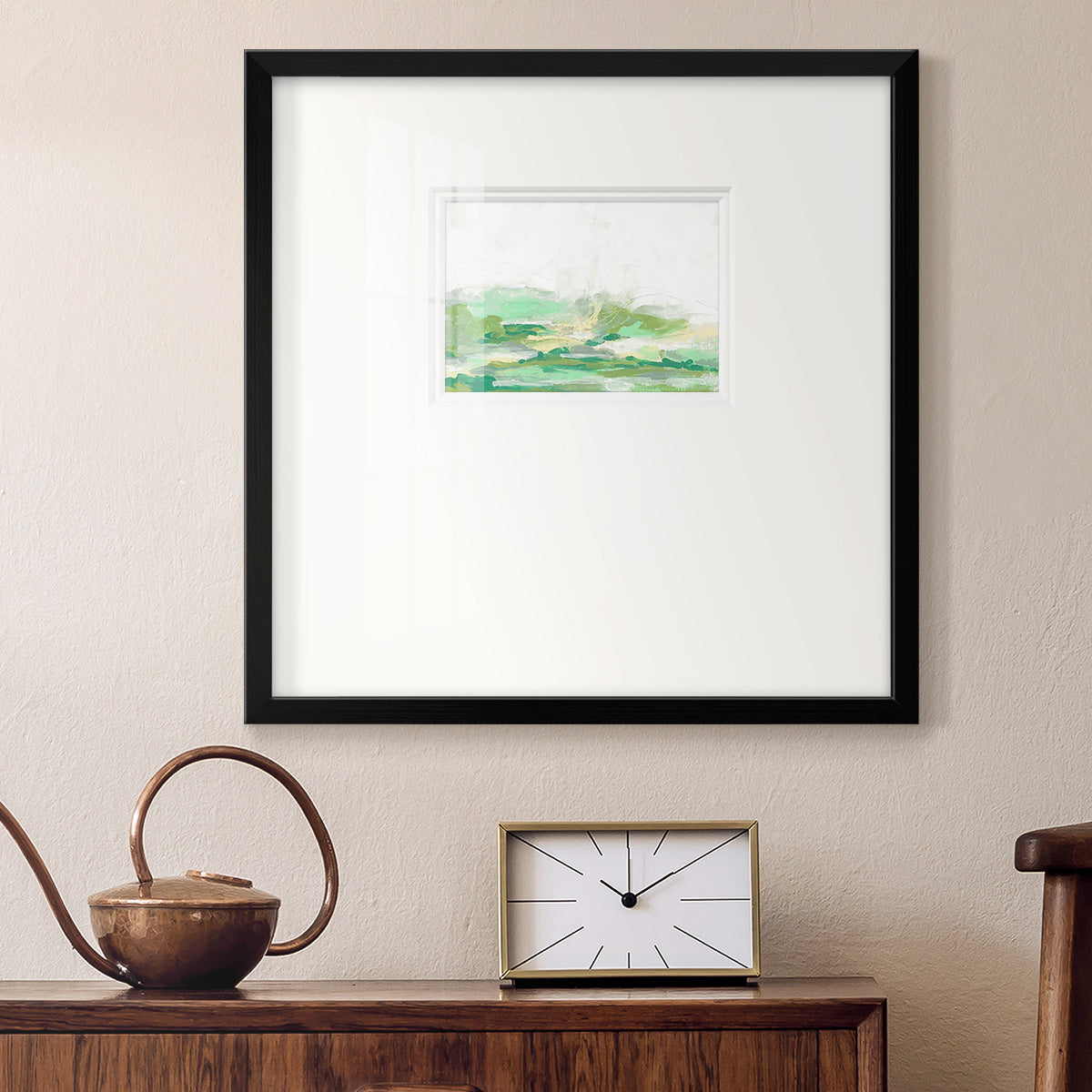 Green Mist Vista I Premium Framed Print Double Matboard