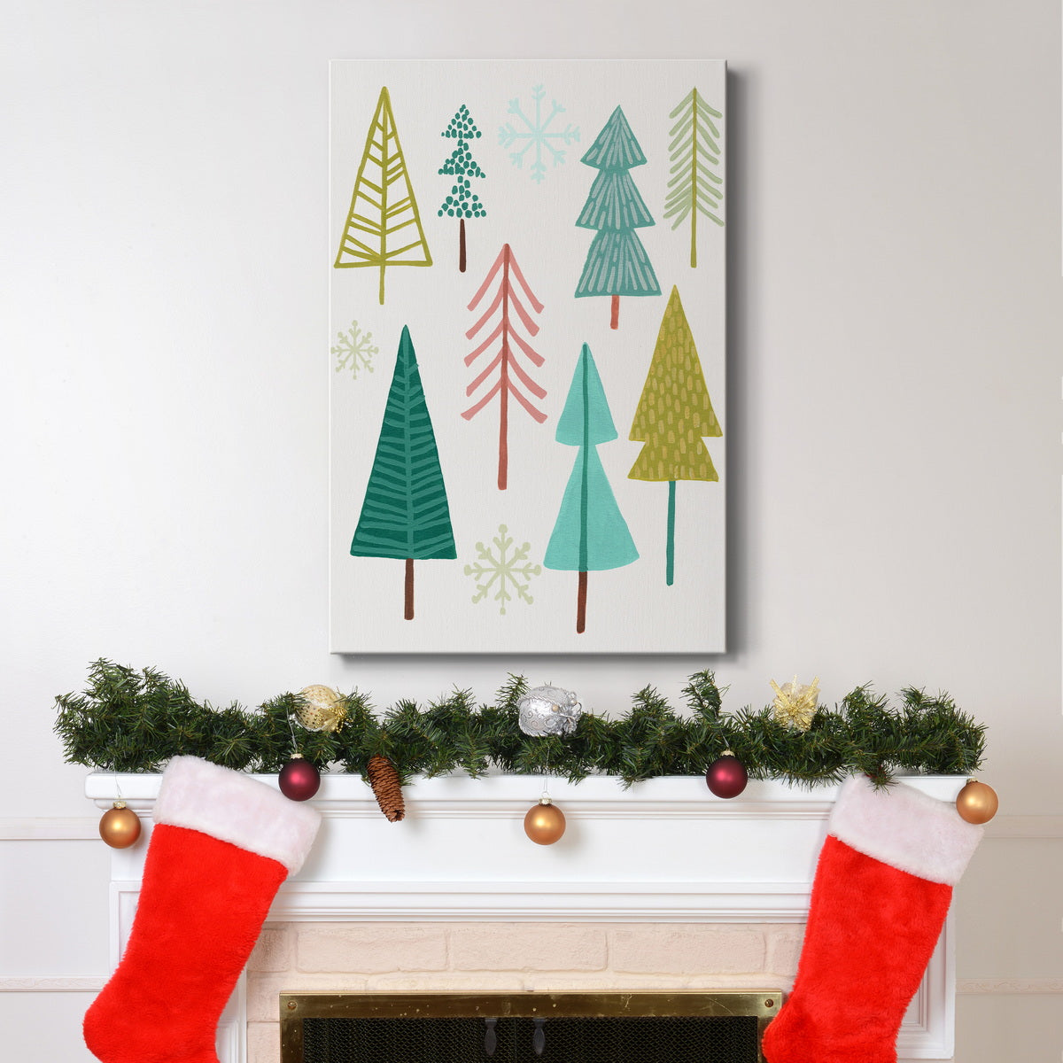 Modern Holiday I Premium Gallery Wrapped Canvas - Ready to Hang