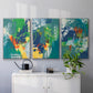 Tropical Graphics I - Framed Premium Gallery Wrapped Canvas L Frame 3 Piece Set - Ready to Hang