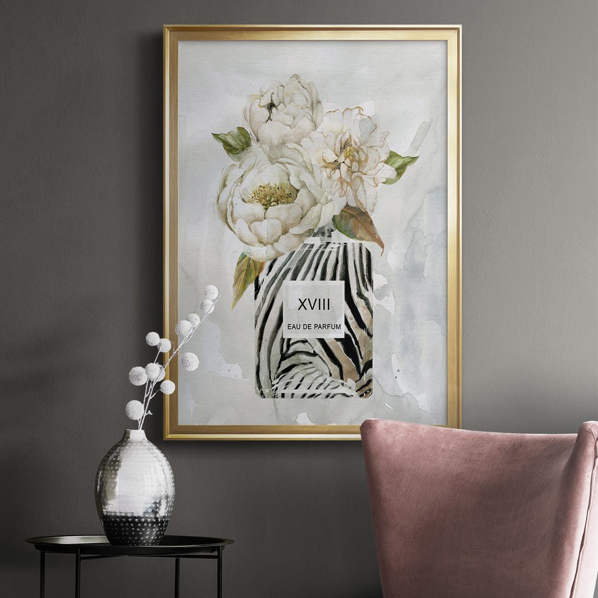 Feminine Wilds II - Modern Framed Canvas Print