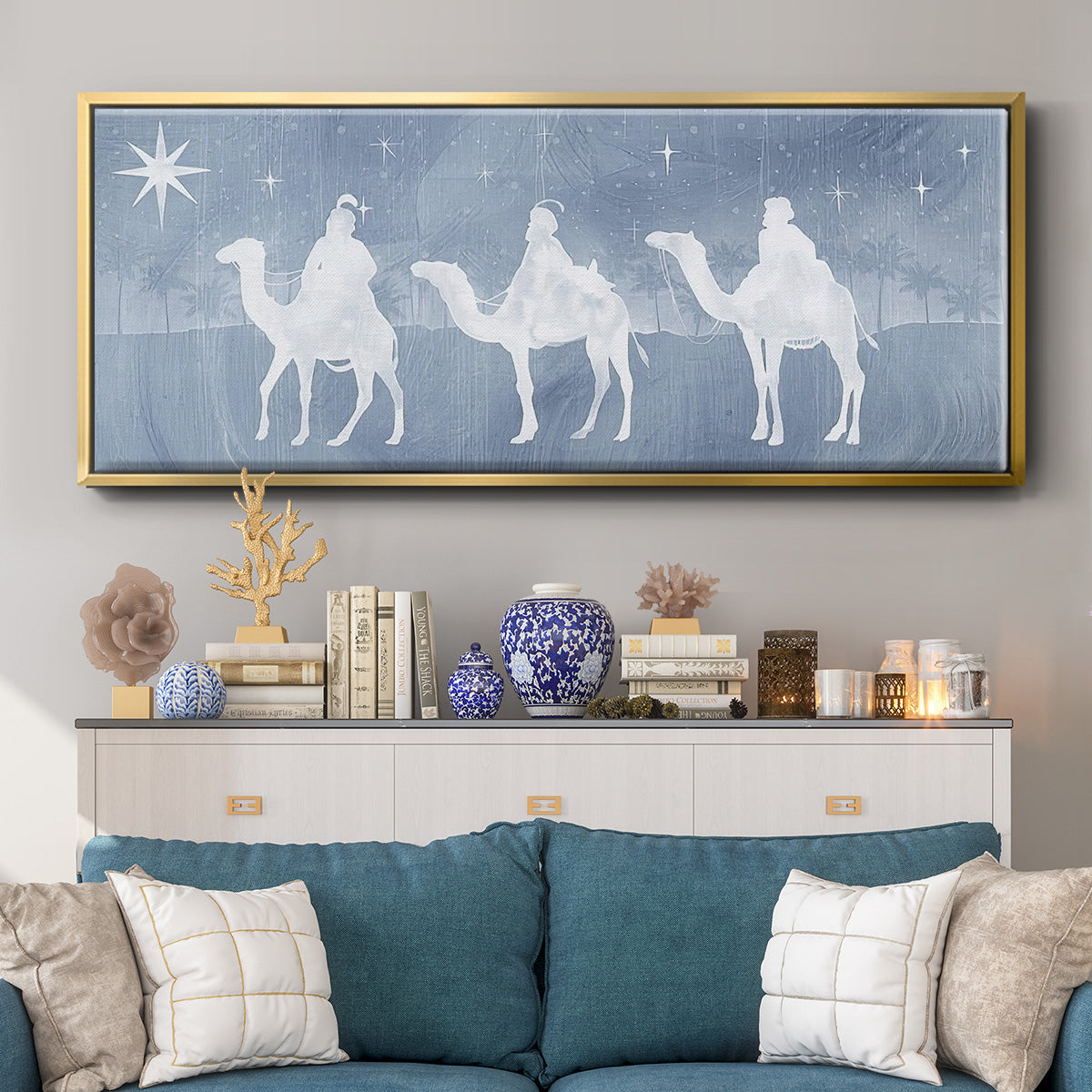 Star of Bethlehem Collection D - Floater Framed Canvas Print