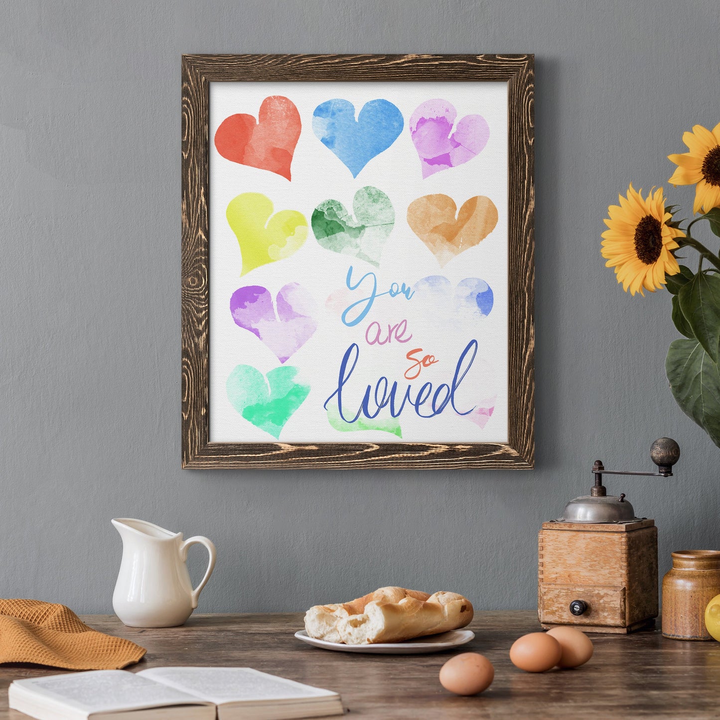 You Are So Loved - Barnwood Framed Canvas Print