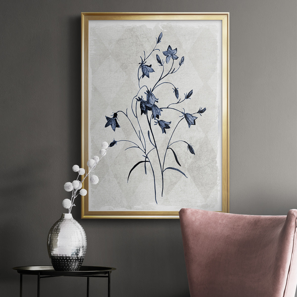 Harlequin Botanical II - Modern Framed Canvas Print