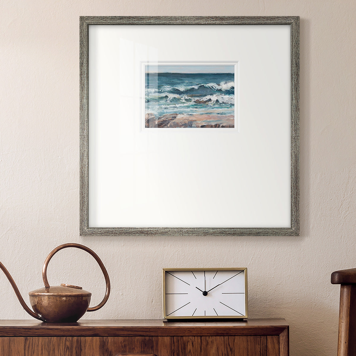 Ocean Breakers II Premium Framed Print Double Matboard